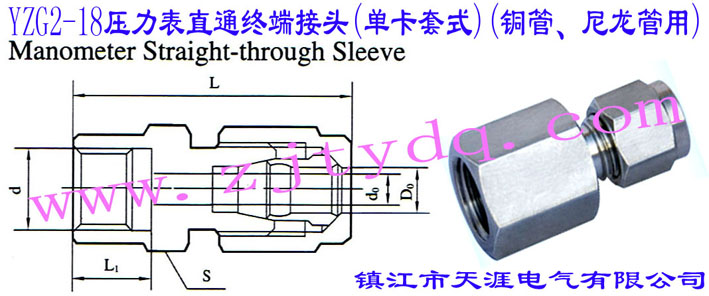 YZG2-18ֱͨK˽^(οʽ)(~)Manometer Straight-through Sleeve